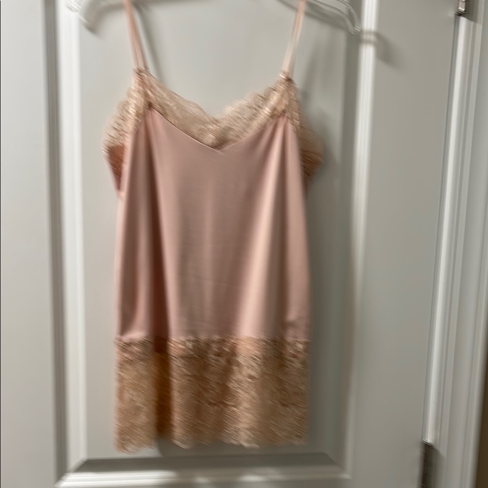 Elegant Lace Trim Pink Camisole